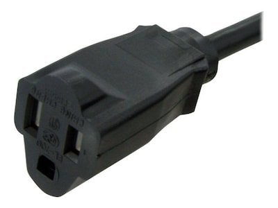 StarTech® 15' NEMA 5-15R to NEMA 5-15P Power Extension Cord; Black