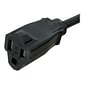 StarTech® 15' NEMA 5-15R to NEMA 5-15P Power Extension Cord; Black