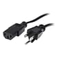 StarTech® 15' NEMA5-15P To IEC 60320 C13 Standard Computer Power Cord; Black