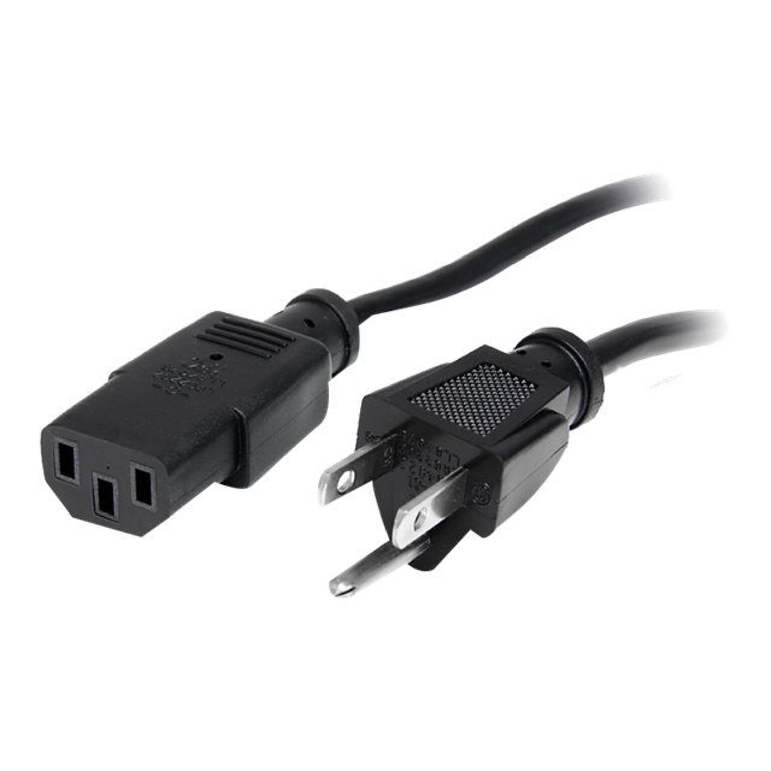 StarTech® 15 NEMA5-15P To IEC 60320 C13 Standard Computer Power Cord; Black