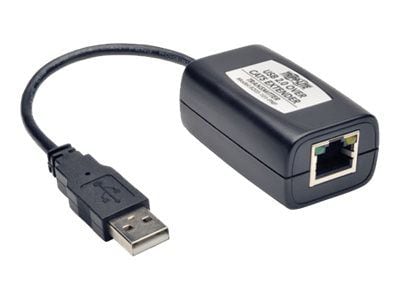 Tripp Lite 1-Port Plug-n-Play USB 2.0 Over Cat5/Cat6 Transmitter/Receiver Extender Kit; Black
