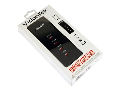 VisionTek® High Power USB Four-Port Charging Hub