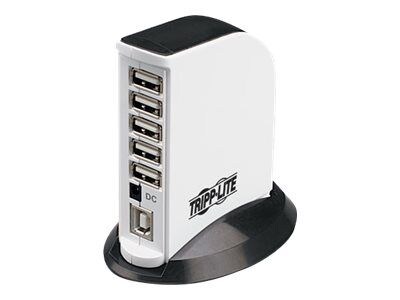 Tripp Lite 7-Port High-Speed USB 2.0 Hub With Base Stand; Black/White