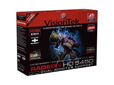 VisionTek® Radeon™ HD 5450 Dual DVI/mDP PCI Express 2.1 Graphics Card