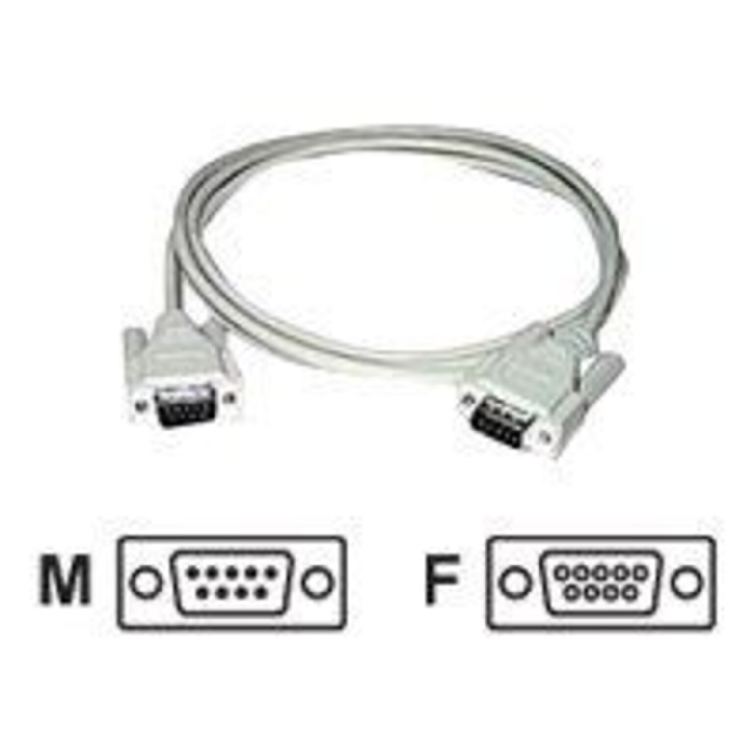 C2G 9453 50 DB9 Male/Female Serial RS-232 Extension Cable, Beige