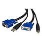 StarTech® 15' Universal VGA To USB KVM Cable; Black