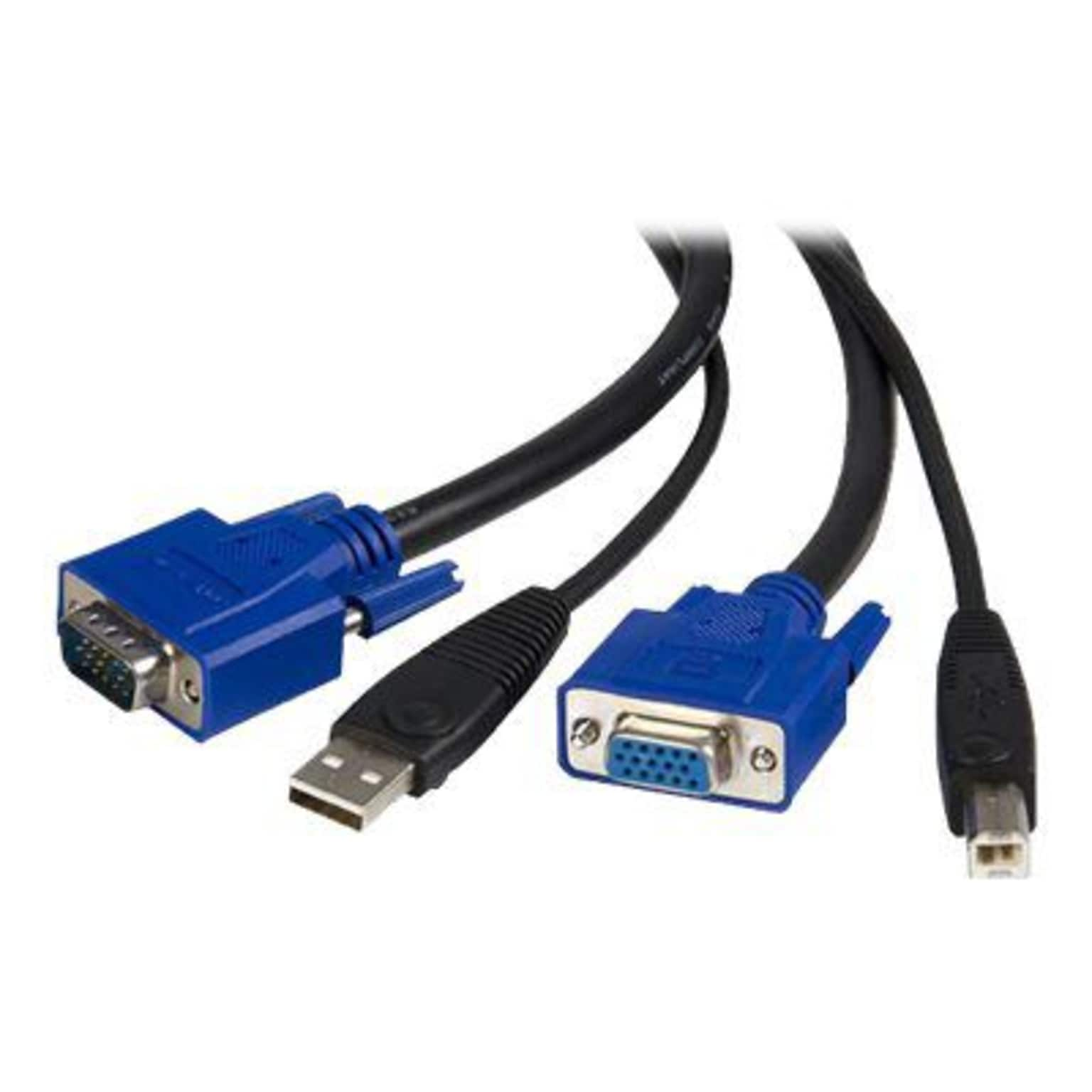 Startech® 15 Universal VGA To USB KVM Cable, Black