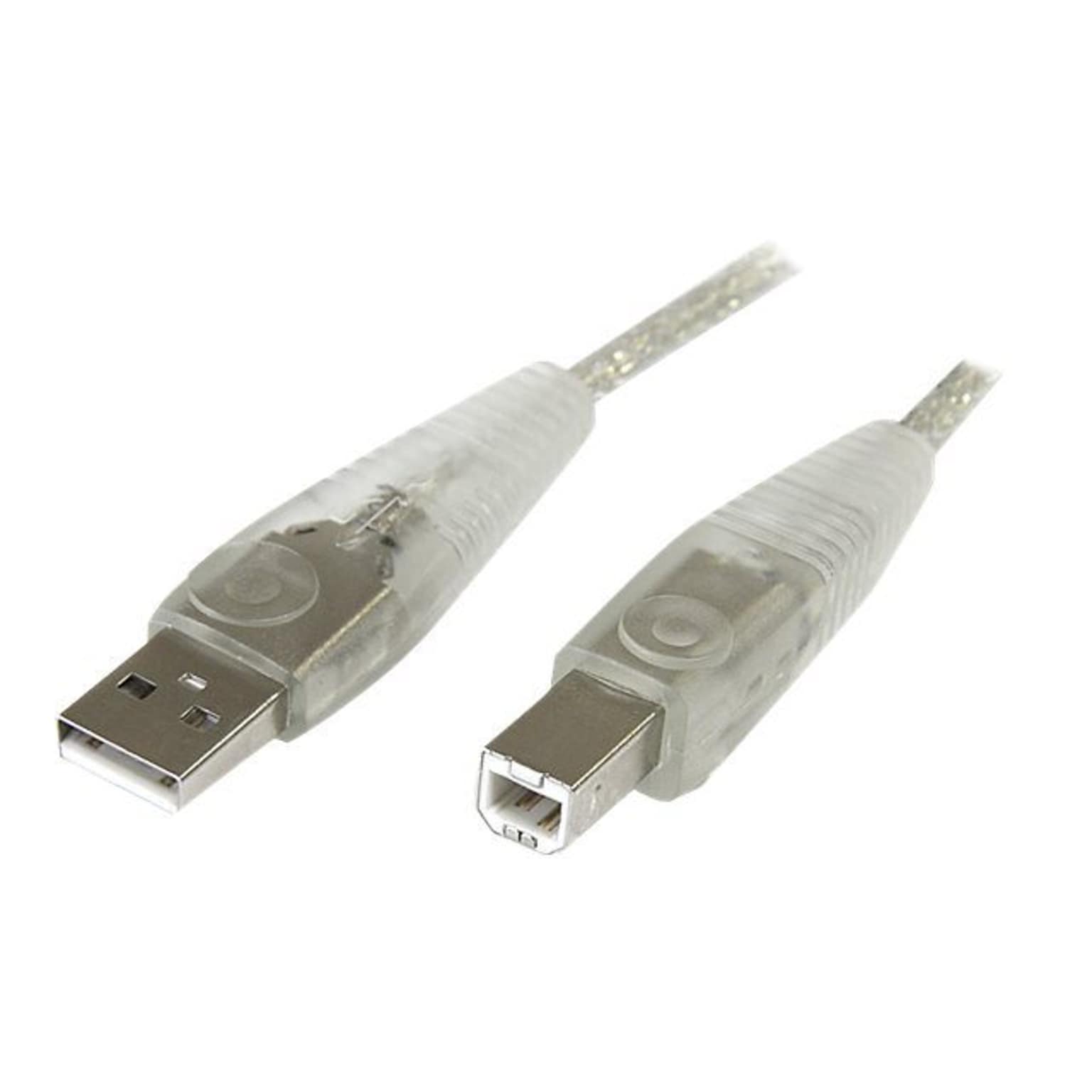 Startech® 15 A To B USB 2.0 Cable, Transparent