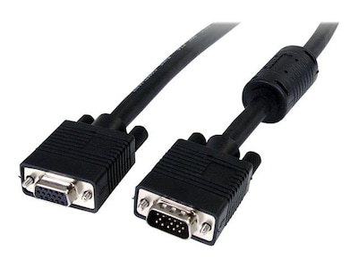 StarTech® 15 Coax VGA Male/Female Monitor Extension Cable; Gray