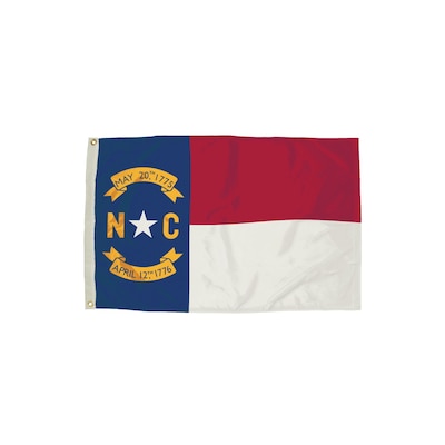 Flagzone North Carolina Flag with Heading and Grommets, 3 x 5, Each