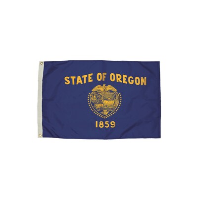 Flagzone Oregon Flag with Heading and Grommets, 3 x 5, Each