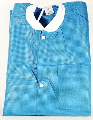ValuMax Extra-Safe™ Knee Length Lab Jackets & Coats; XL, Ceil-Blue, 10/Pack