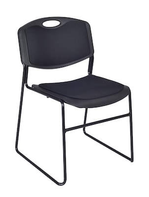 Regency Zeng Fabric Padded Stack Chair, Black (4450BK)