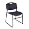 Regency Zeng Fabric Padded Stack Chair, Black (4450BK)