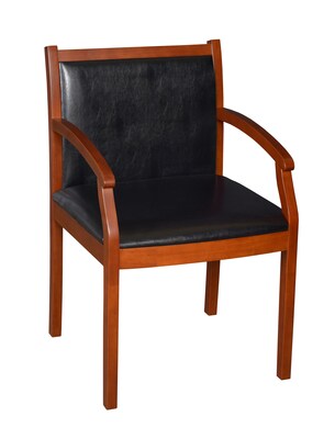 Regency Vinyl & Wood Guest Chair, Cherry (9875CHL)