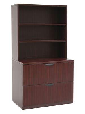 Regency Legacy 65H x 36W Lateral File with Open Hutch, Mahogany (LPLFH3665MH)