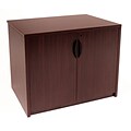 Niche Home Collection 6 Cube Storage Set with 3 Canvas Tote Bins, Warm Cherry (PC6PKWC3TOTE)