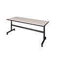 Regency 72-inch Metal & Wood Flip Top Mobile Training Table, Maple