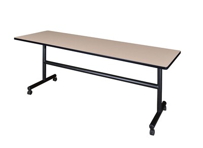 Regency Kobe Flip Top Mobile Training Table, 24D x 84W, Beige (MKFT8424BE)