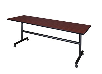 Regency 84-inch Metal & Wood Kobe Flip Top Training Table, Mahogany
