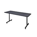 Regency 72-inch Metal & Wood Kobe Rectangular Training Table, Gray