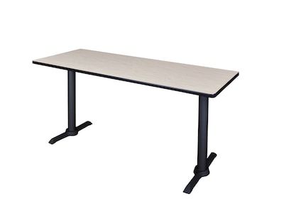 Regency 60-inch Metal & Wood Cain Computer Table, Maple