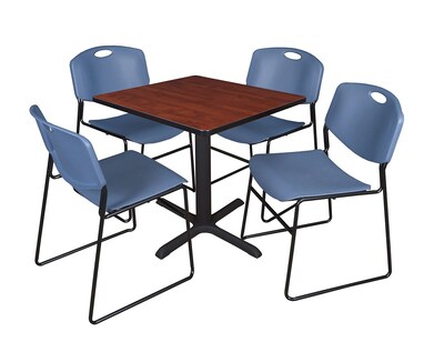 Regency 30-inch Square Laminate Table with Chairs, Blue (TB3030CH44BE)