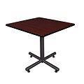 Regency 36-inch X Base Lunchroom Table, Mahogany