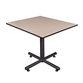 Regency 48-inch Square Kobe X Base Lunchroom Table, Beige