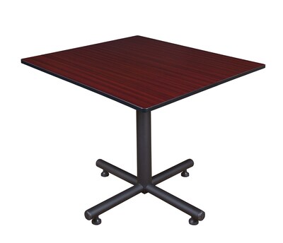 Regency 48-inch Square Kobe X Base Lunchroom Table, Mahogany
