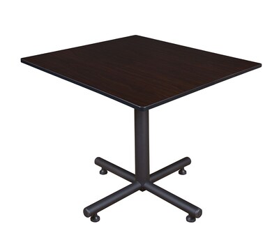 Regency 48-inch Square Kobe X Base Lunchroom Table, Mocha Walnut