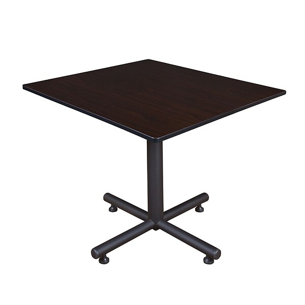 Regency 48-inch Square Kobe X Base Lunchroom Table, Mocha Walnut