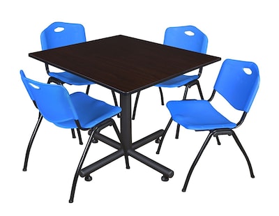 Regency 48-inch Square Laminate Table, Blue