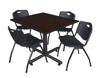 Regency 48-inch Square Laminate Table, Black