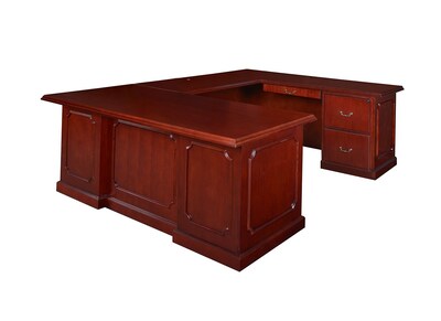 Regency Prestige Wood Veneer Desk, Mahogany