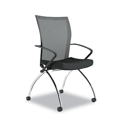 Safco Valore Training Series Polyester High Back Nesting Chair, Black