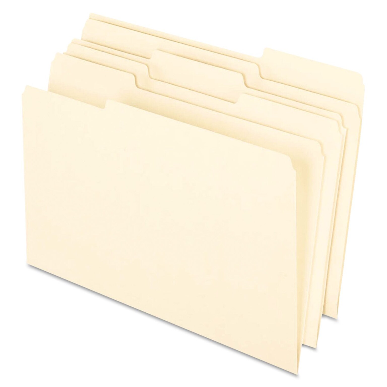 Pendaflex EarthWise Recycled File Folder, 1/3-Cut Tab, Assorted, Legal Size, Assorted Colors, 100/Box (76520)