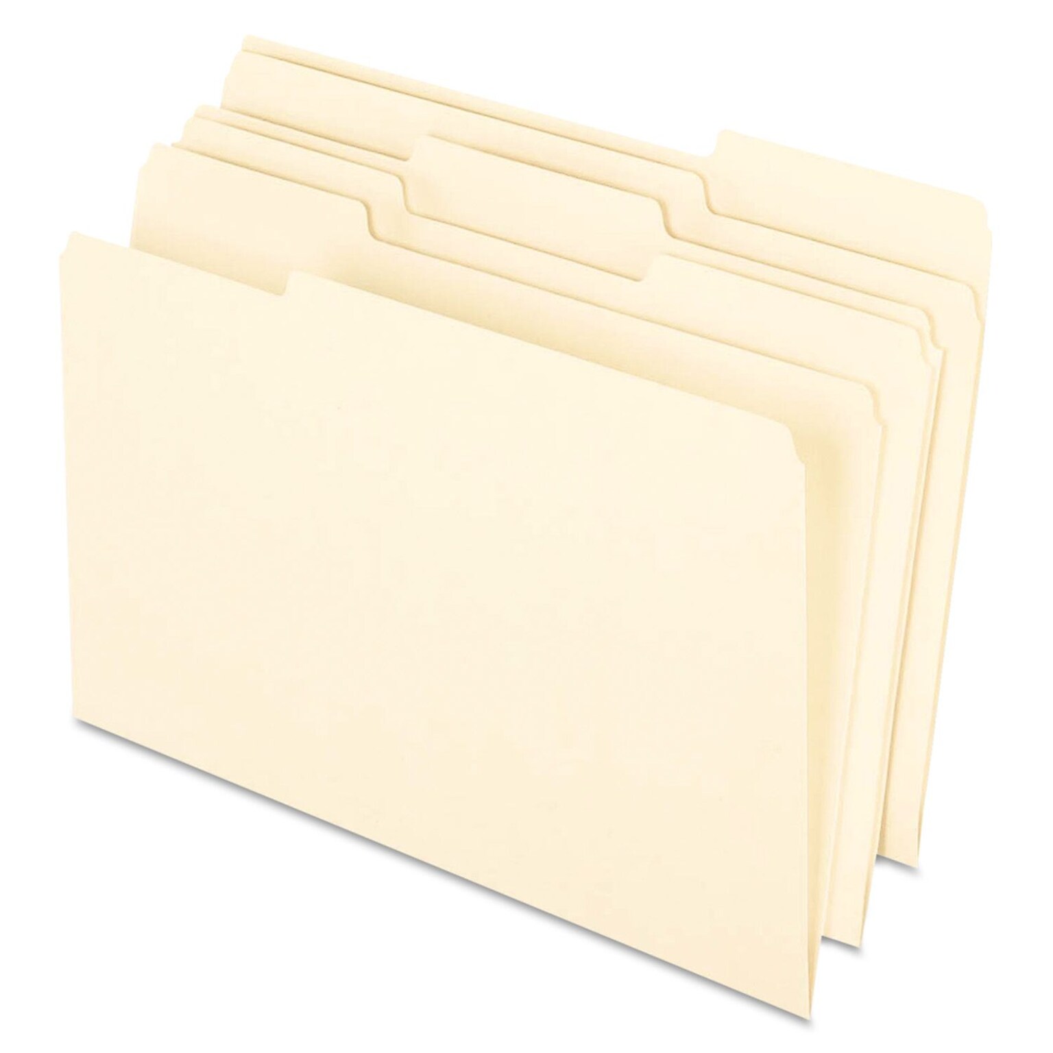 Pendaflex EarthWise Recycled File Folder, 1/3-Cut Tab, Legal Size, Assorted, 100/Box (76520)