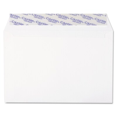 Columbian® Grip-Seal® Booklet/Document Envelope, White, 9 x 6, 250/Box (CO330)