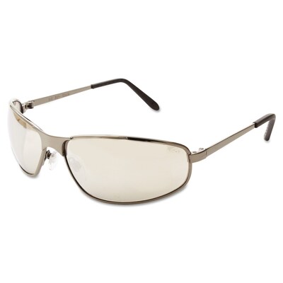 Sperian Tomcat™ Safety Spectacle, Polycarbonate, Wrap-Around, Silver-Mirror, Gray/Gunmetal