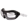 Sperian Fury® Goggles, Polycarbonate, Frameless & Wrap Around, Anti-Fog, Clear, Black
