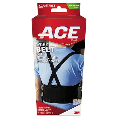 ACE™ Work Belt with Removable Suspenders, Mesh, One Size, Black, Each (208605)
