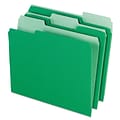 Pendaflex® Colored File Folders, Letter, Green/Light Green, 100/Box (1521/3BGR)