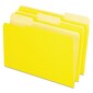 Pendaflex Two-Tone File Folders, 1/3 Cut Top Tab, Legal, Yellow, Light Yellow, 100/Box