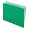 Pendaflex Two-Tone File Folder, Straight Cut, Letter Size, Bright Green, 100/Box (PFX 152 BGR)