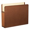 Pendaflex Heavyweight Reinforced File Pocket, 5 1/4 Expansion, Letter Size, Redrope, 5/Box (85545)