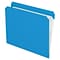 Pendaflex File Folder, Straight Cut, Letter Size, Blue, 100/Box (PFX R152 BLU)