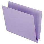 Pendaflex Reinforced End Tab File Folder, Straight Cut, Letter Size, Purple, 100/Box (PFX H110DPR)