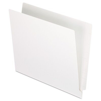 Pendaflex Reinforced End Tab File Folder, Straight Cut, Letter Size, White, 100/Box (PFX H110DW)