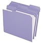 Pendaflex Two-Tone File Folder, 3 Tab, Letter Size, Lavender, 100/Box (PFX R152 1/3 LAV)